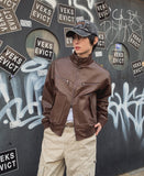 BOD High-neck Leather Jacket