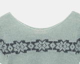 Barun Round Neck Snowflake Layered Short Sleeve Knit