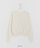 Qkel Color Round Knit Cardigan