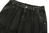 Wide cut cargo denim pants