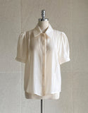 Seri Puff Collar Short Sleeve Blouse