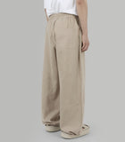 Banded Linen Wide Pants