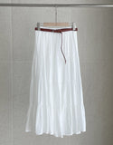 Kane Tiered Banding Long Skirt (Belt set)