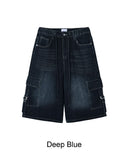 Letty Strap Cargo Bermuda Denim