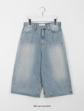 Comu Light Blue Bermuda Washing Denim Pants