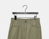 [Pin tuck/Peach fuzz] MT cut pocket cotton wide long pants