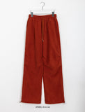 [unisex] Hoppen brushed banding fleece string parachute pants