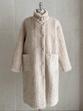 Betia High Neck Boucle Mustang Double Long Coat