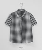Mameli Check Crop Short Sleeve Shirt
