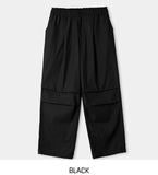 Poten Washing Balloon Pintuck Wide Pants