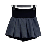 Ruckle Pleated Mini Skirt