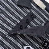 Recl 96 Striped Collared Short Sleeve T-shirt