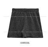 Deep Ribbed Knit Shorts