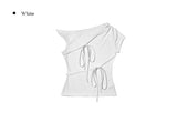 Fuse Ribbon Strap Off Shoulder T-Shirt