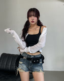 Karina Destroyed Denim Shorts