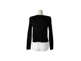 Noban Simple Ribbed Half Crop Knit Cardigan