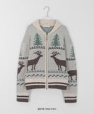 Hitori Two Way Nordic Zip-up Cardigan