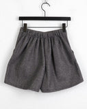Dini Basic Wool Pintuck Winter Shorts
