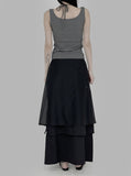 Ash Layered Wrap Skirt