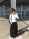Kiki Ribbon Back Pocket Balloon Cotton Long Pants