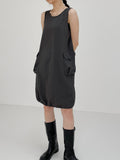 Cargo Pumpkin Sleeveless One Piece