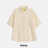 Pla Embroidery Punching Short Sleeve Shirt