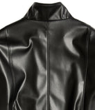 Fox Leather Curved Panel Jacket