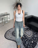 Lind Big Cargo Banding Denim Pants