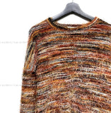 Berry fringe hair loose fit knit tee
