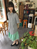 [BAONHAUS] Keinin Seersucker Check Short Sleeve Shirt