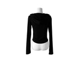 Poppy Button Slim Hood T-Shirt
