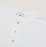Cove ribbed henley neck long sleeve t-shirt