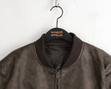 Wort Vintage Washing Leather Crop Blouson Jacket