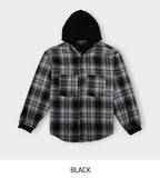 Anderson Check Layered Hood Zip Up