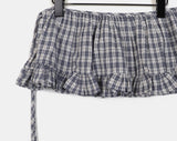 Ethan Check Layered Mini Wrap Skirt