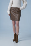 Fox leather round skirt