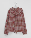 Kososo Check Hood Crop Shirt