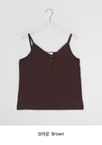 Miseka Lace Button V-Neck Sleeveless