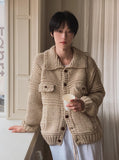[wool20%] Ellie Bocashi handmade knit cardigan