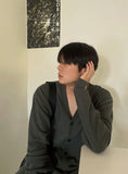 Summer drop line button detail mix cardigan