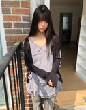 Bokan Strap Ribbed Knit Cardigan