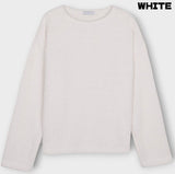 Prism boat neck knit long sleeve T-shirt