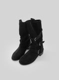 1143 Fold Suede Mid Boots (5cm)