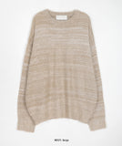 [unisex] Dimince hairy stripe over knit