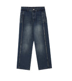 Ocean washing side cut denim pants