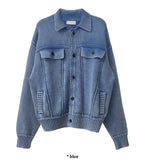 STONE WASHING OVER CARDIGAN