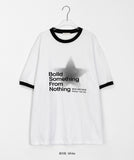 [unisex] Heno Star Color Matching Over Short Sleeve T-Shirt