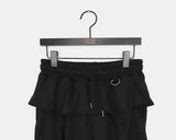 Herr Strap Banding Waist Layered Pile Training Skirt Pants