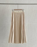 Roca Suede Pleated Banding Skirt