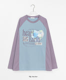 [unisex] Oiko printing color matching raglan long sleeve tee